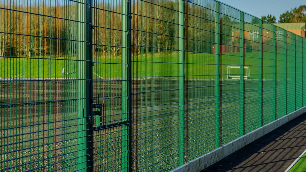 868 BALLSTOP 2 D 3 0 FENCE SINGLE GATE WITH KICKBOARD